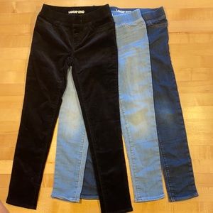 3 pairs Lands end jeggings